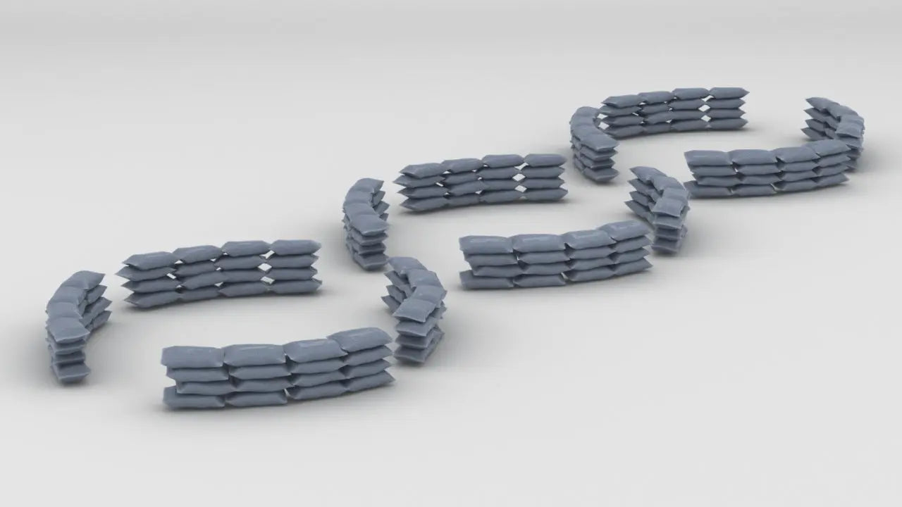 1/200 IJN Yamato Tub Sandbags 12.7 cm/40 (5") Twin Set Resin3Dinteractive