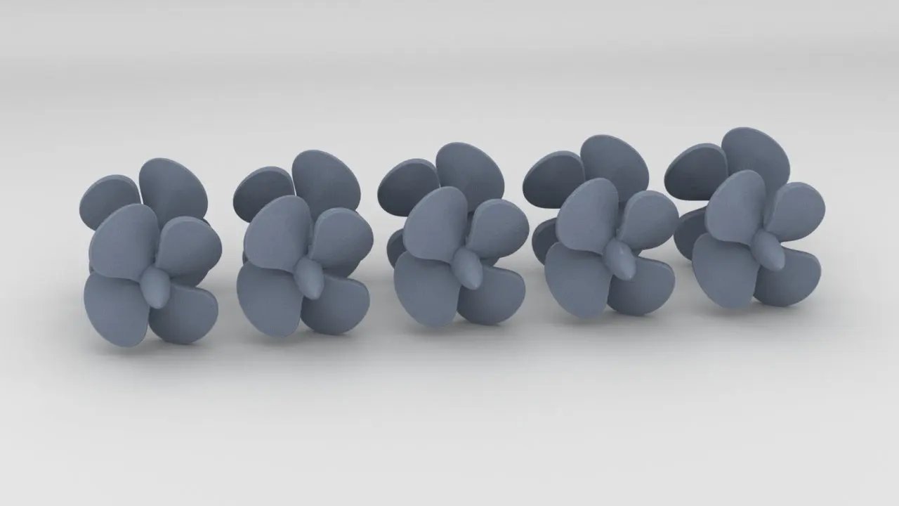 1/200 US Aircraft Carrier 4-Bladed Propellers Set (10pcs) - distefan 3d print