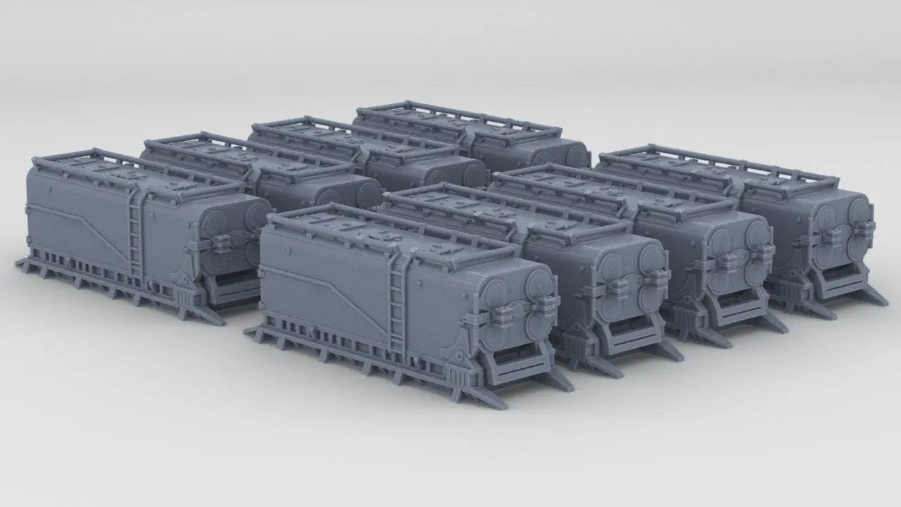 1/200 US Tomahawk Missile - Armored Box Launchers Set (8pcs) - distefan 3d print