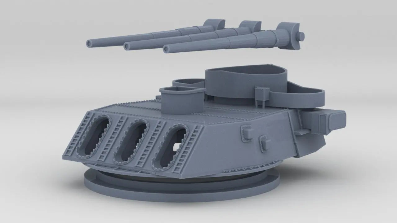 1/200 USN 16in/45 (40,6 cm) Mark 6 Turret 3 - distefan 3d print