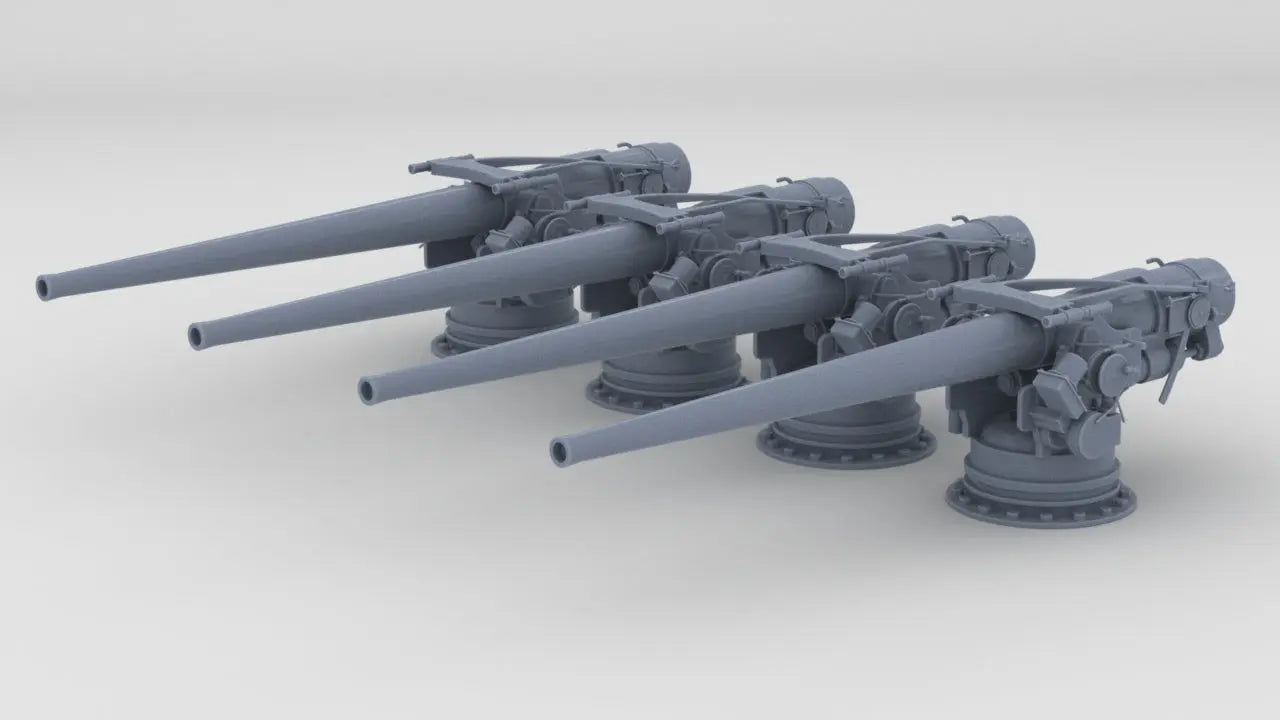 1/200 USN 5 inch 51 Cal. Deck Gun Set (4pcs) Resin3Dinteractive