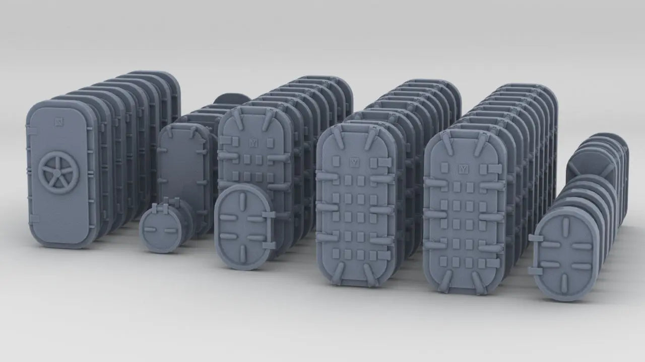 1/200 USS Iowa Class - Doors Watertight Set (55pcs) - distefan 3d print