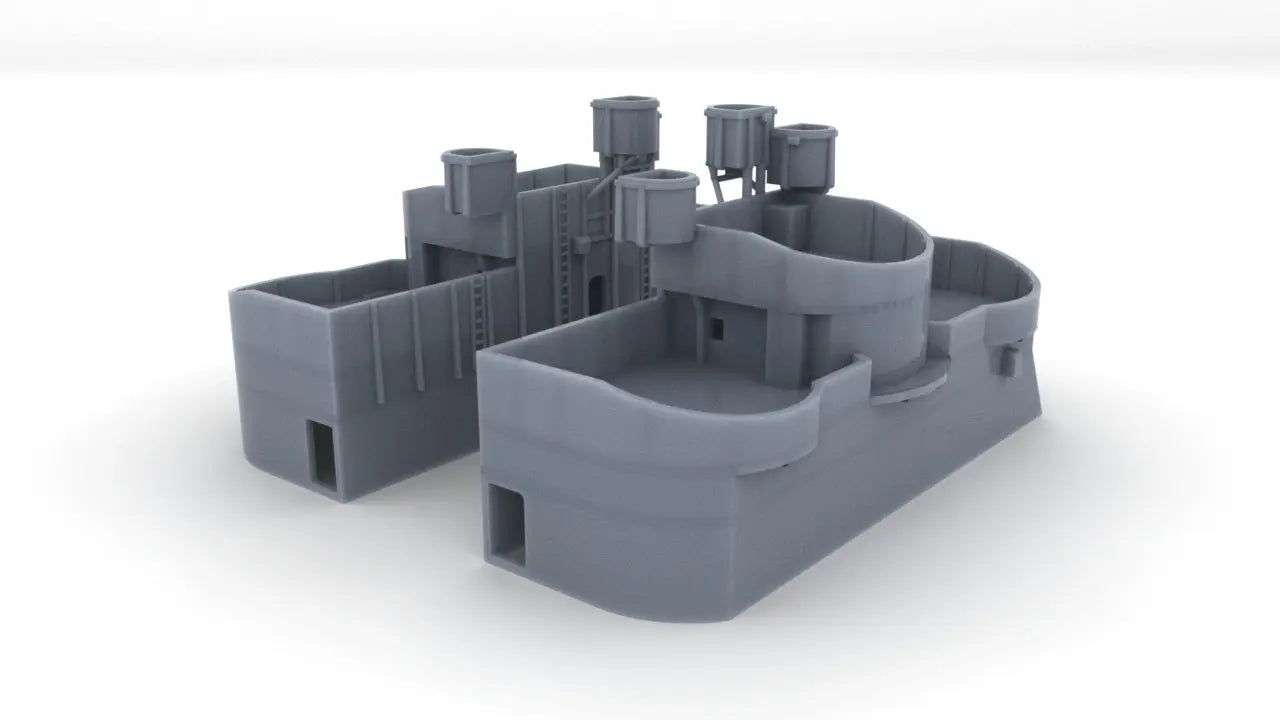 1/200 USS Missouri (BB-63) Amidships 40mm Tubs Set Resin3Dinteractive