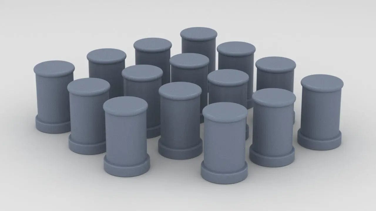 1/200 Bismarck Small Bollards Set (14pcs) - distefan 3d print