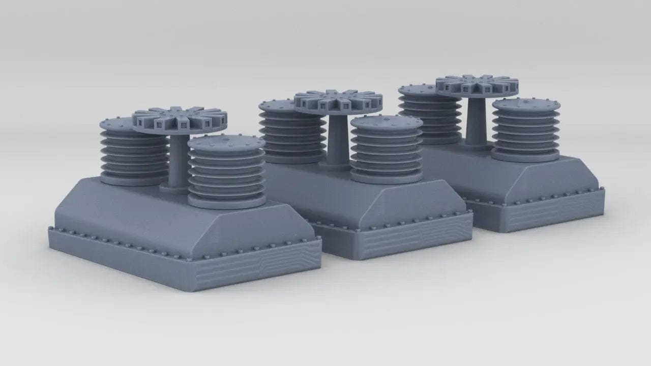 1/200 DKM Aft Winch Set (3pcs) - distefan 3d print