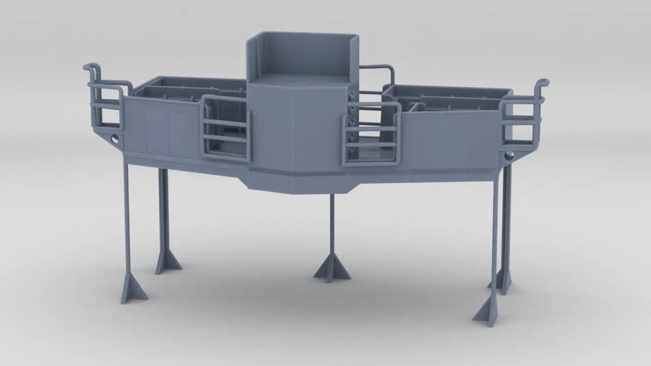 1/200 DKM Bismarck Signal Flag Platform - distefan 3d print