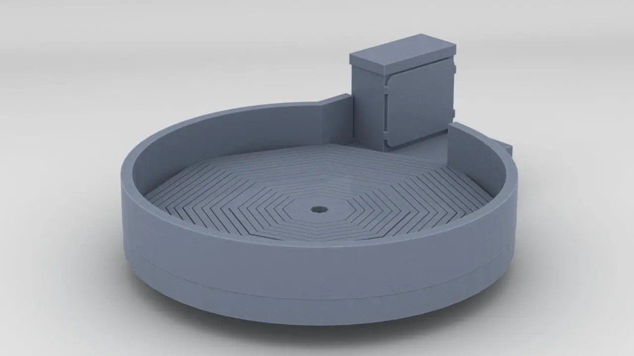 1/200 DKM Graf Zeppelin Bow 37mm Gun Tub - distefan 3d print