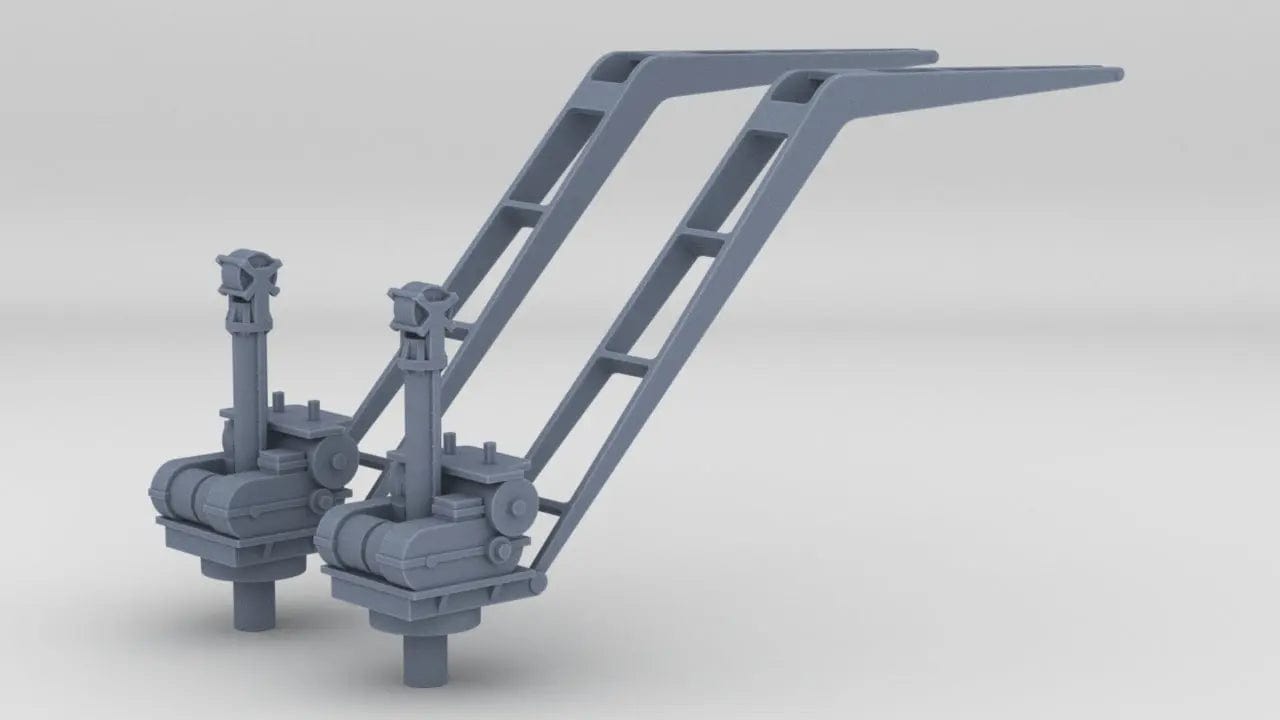 1/200 DKM Prinz Eugen Seaplane Crane Set (2pcs) - distefan 3d print