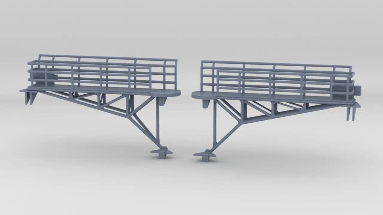 1/200 DKM Tirpitz Bridge Wings Set (2pcs) - distefan 3d print