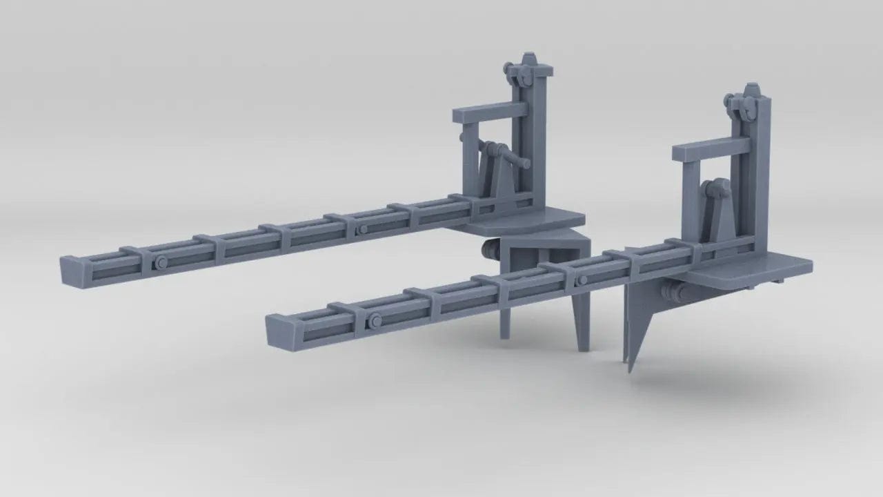 1/200 DKM Tirpitz Funnel Boat Crane Set (2pcs) - distefan 3d print