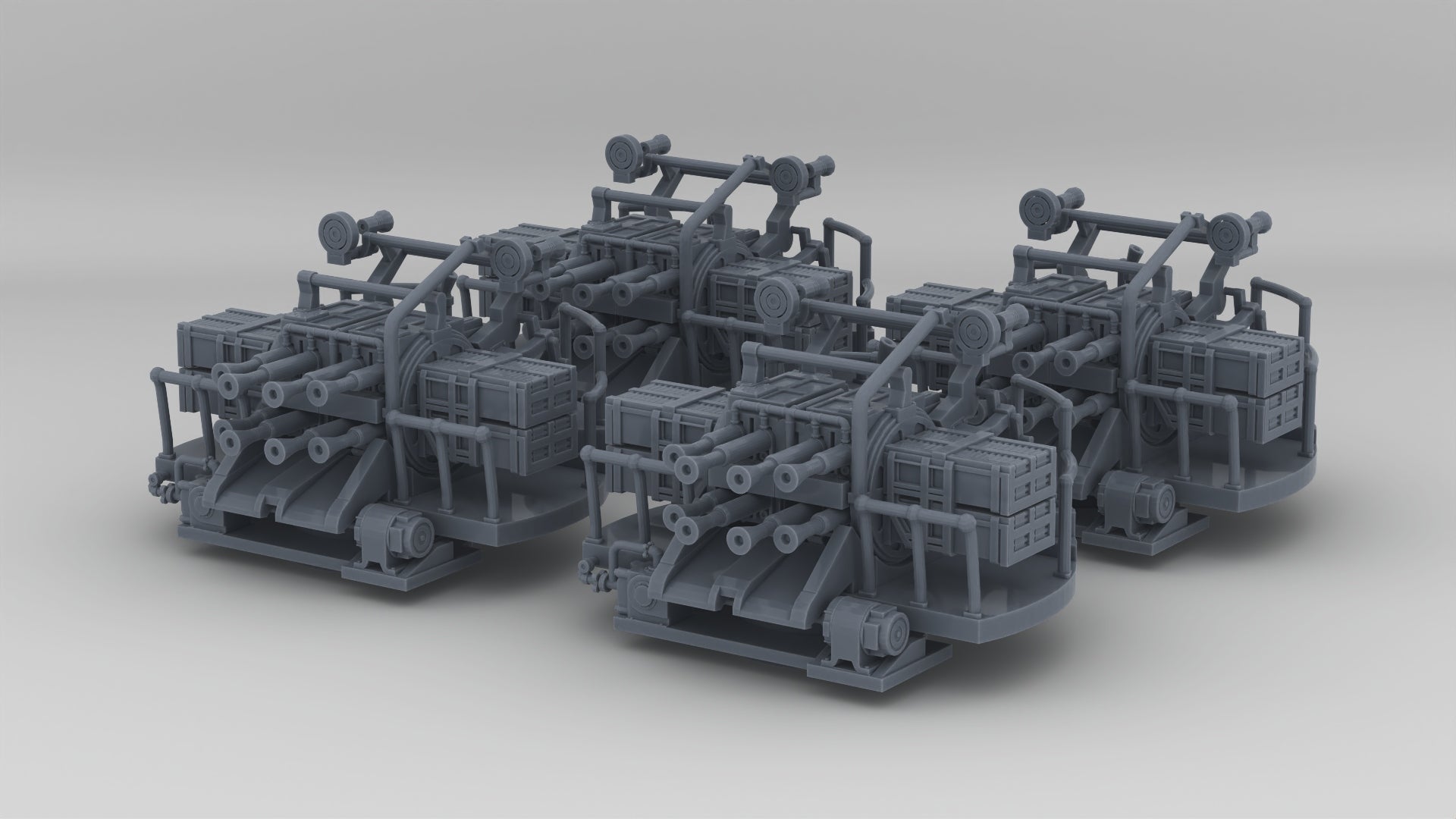 1/200 HMS QF 2-Pounder Naval Gun Set (4pcs) - distefan 3d print