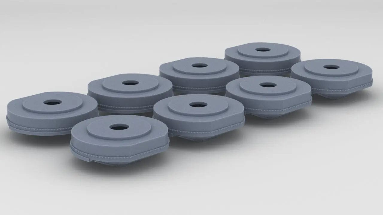 1/200 IJN Yamato 25mm MG Deck Base Set (8pcs) - distefan 3d print