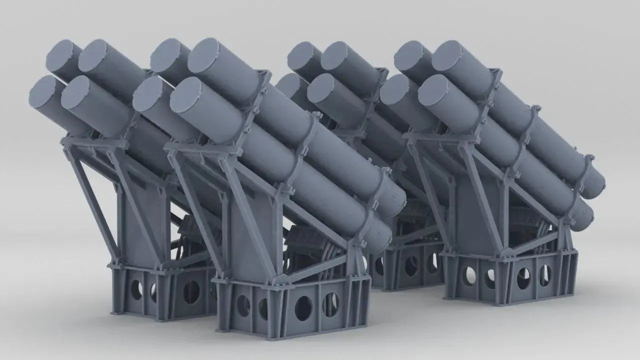 1/200 US Mk-141 Guided Missile Launching System (GMLS) Set (4pcs) - distefan 3d print