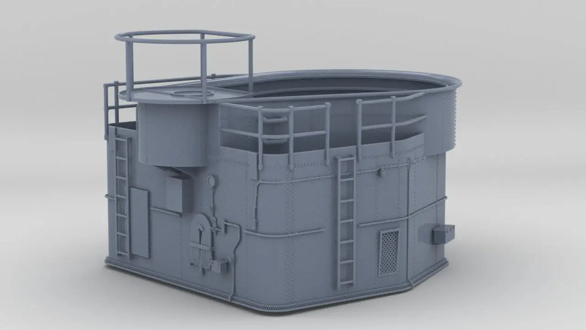 1/200 USS Fletcher Aft 40mm Tub Platform - distefan 3d print