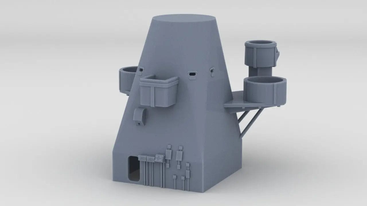 1/200 USS Missouri (BB-63) Aft Deck 3 Rangefinder House - distefan 3d print