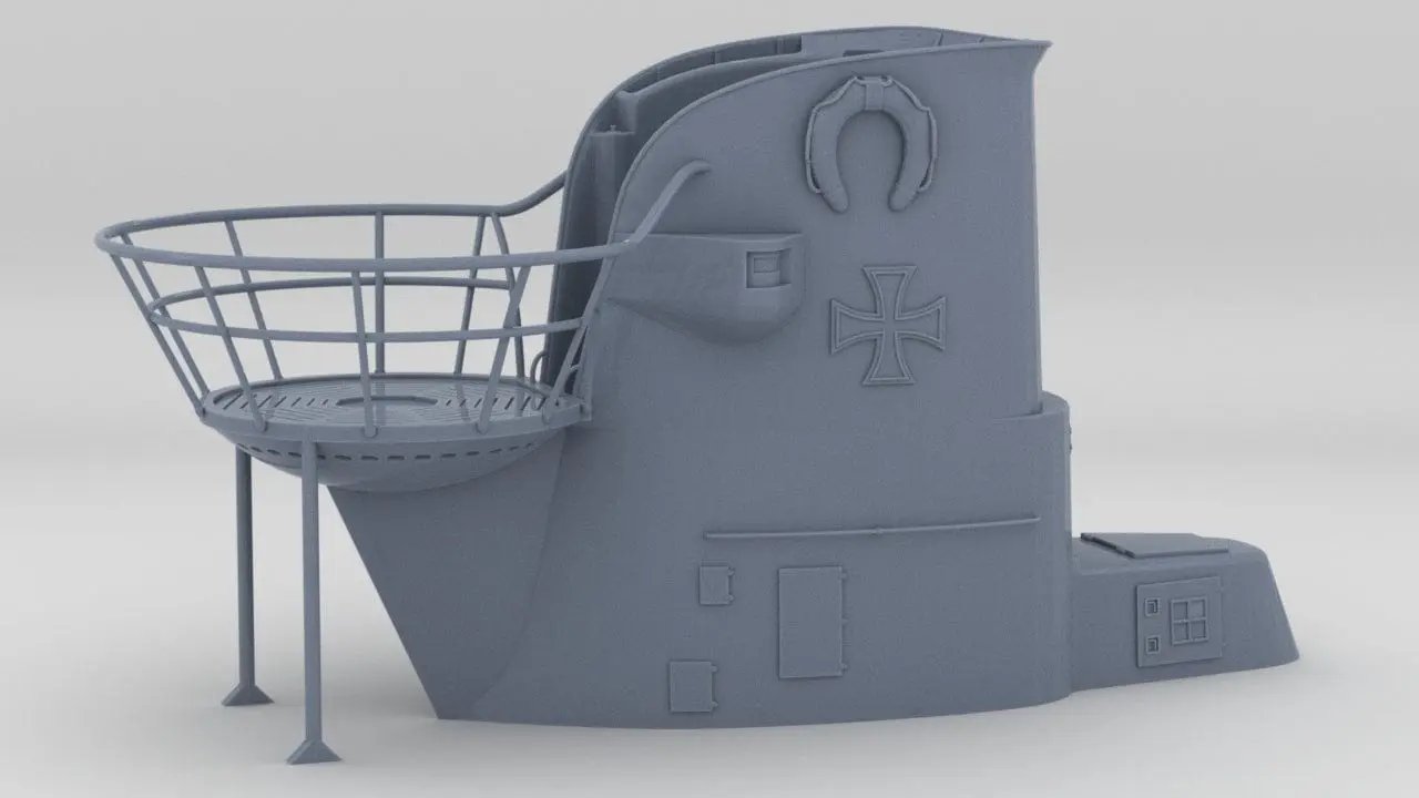 1/24 DKM U-Boot II/B - U9 Conning Tower - distefan 3d print