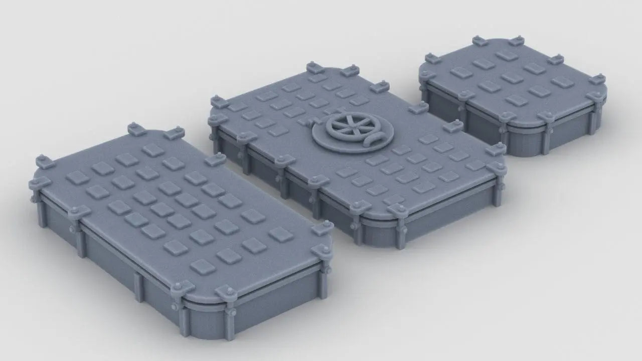 1/24 USN Deck Hatches Set (3pcs) - distefan 3d print