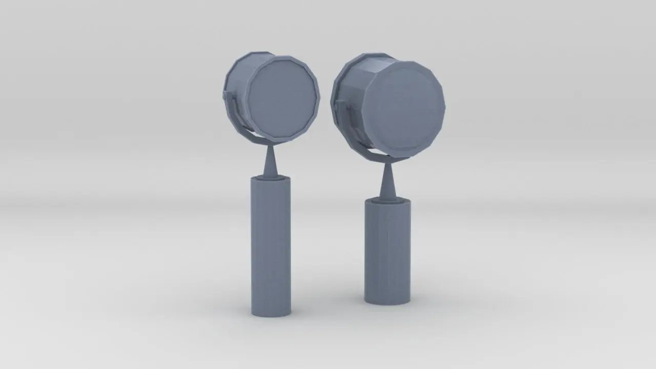 1/24 YTB Tugboat Searchlight Set (2pcs) - distefan 3d print