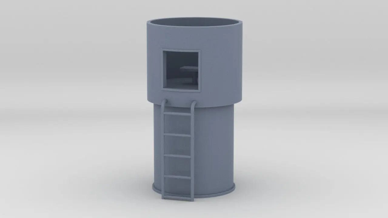 1/24 DKM Raumboote R-301 Amidships Deck 1 20mm Gun Tub - distefan 3d print