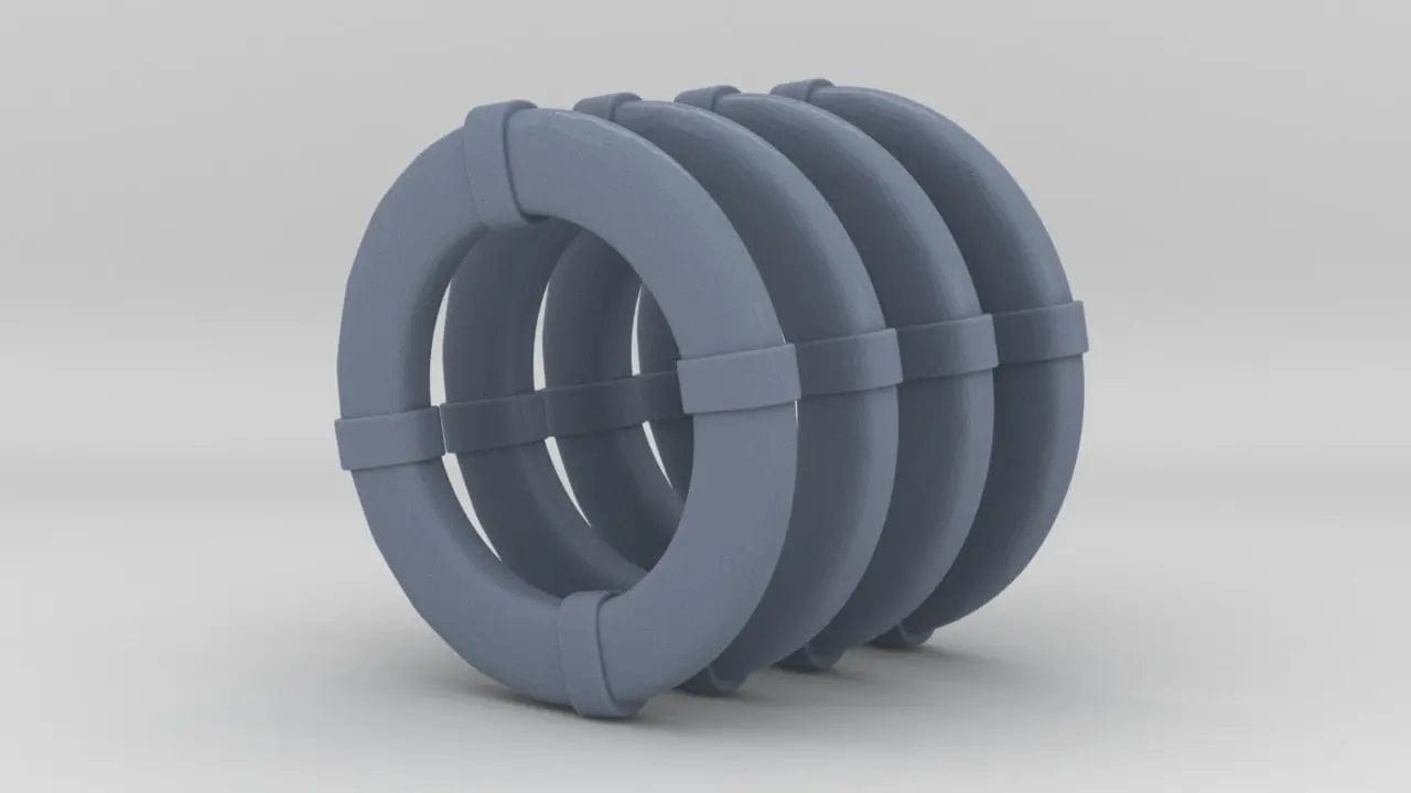 1/24 DKM Raumboote R-301 Life Ring Set (4pcs) - distefan 3d print