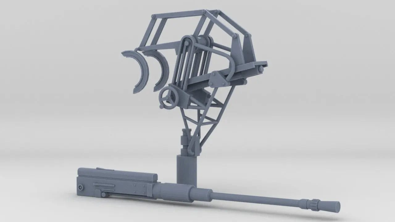 1/24 DKM Schnellboot Mount w. 20mm Gun Kit- distefan 3d print