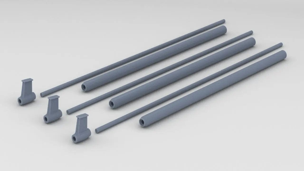 1/24 DKM Schnellboot S-100 Shaft Set (9pcs)- distefan 3d print
