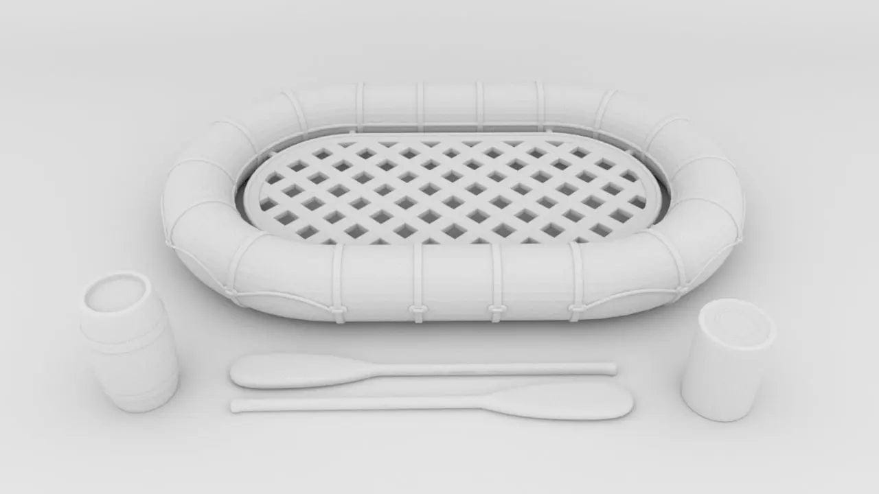 1/24 USN Life Raft Oval Set - distefan 3d print