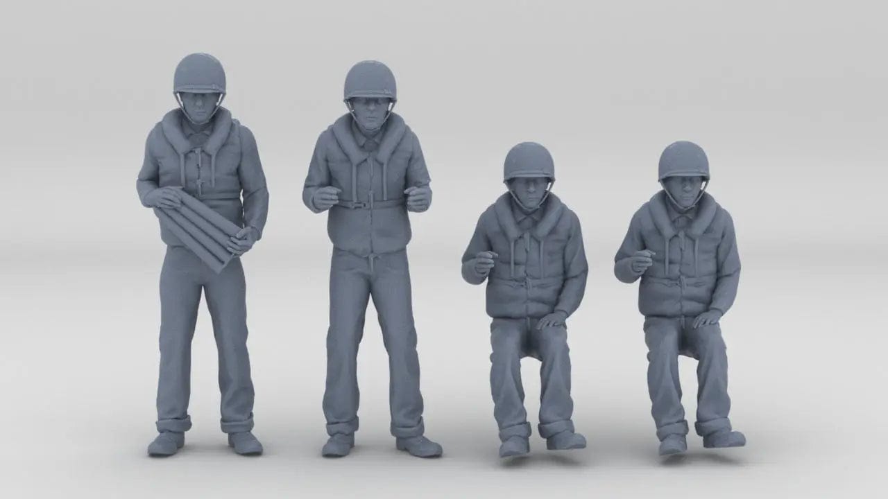 1/24 USN PT Boat 109 Crew Set (4pcs) - distefan 3d print