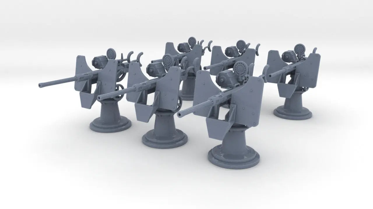 1/240 USN Oerlikon 20mm Single Mk4 Set (6pcs) Resin3Dinteractive