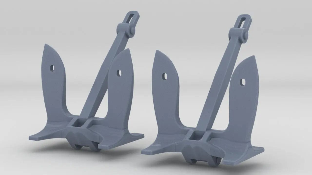1/240 RV Calypso Danforth Anchors Set (2pcs) - distefan 3d print