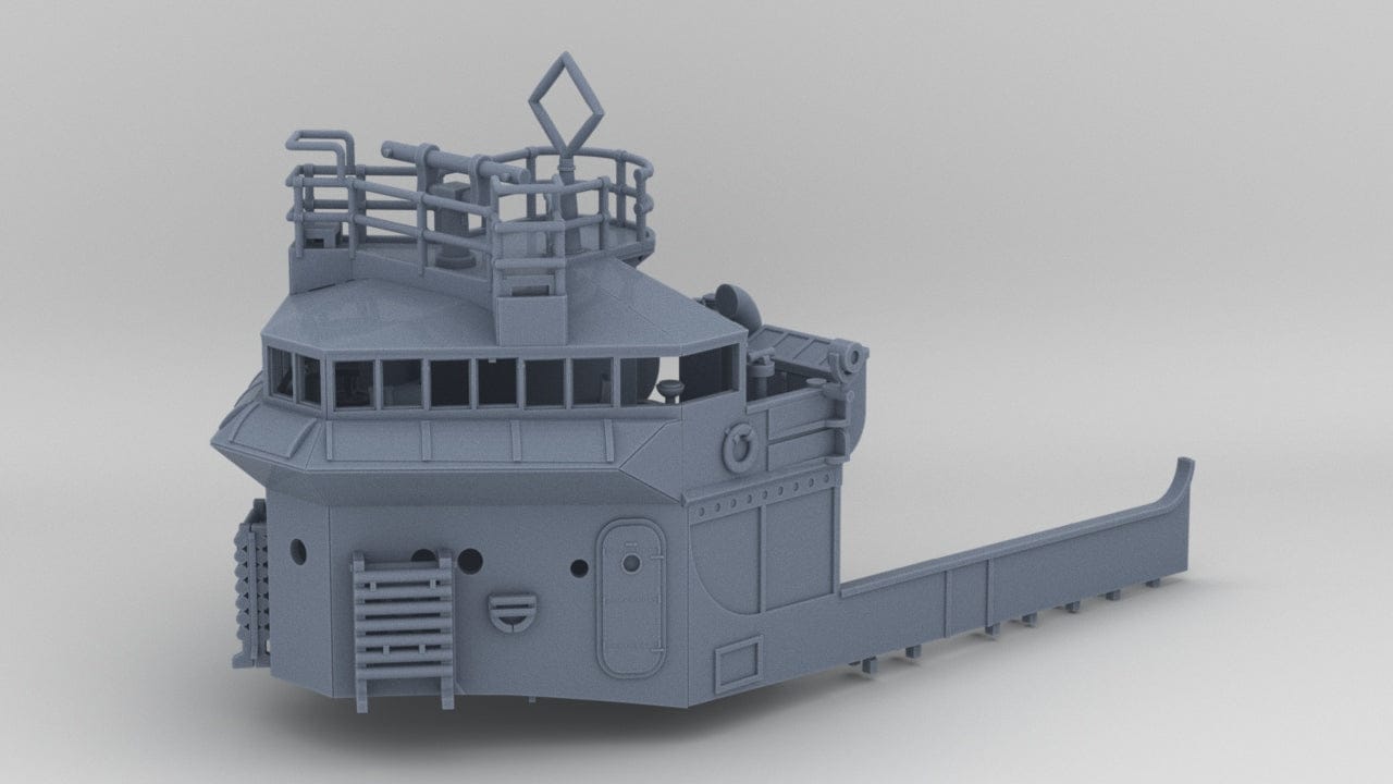 1/240 USS Ward Navigation Bridge - distefan 3d print