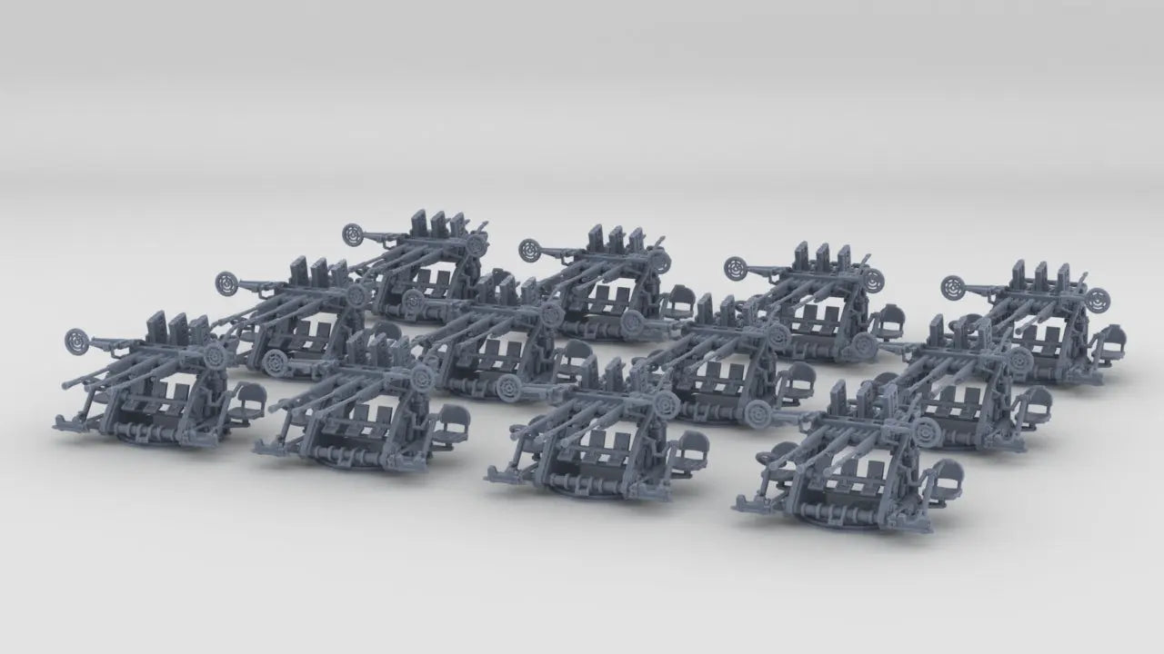 1/250 IJN Type 95 25mm Triple MG w/o Shield Set (12pcs) Resin3Dinteractive