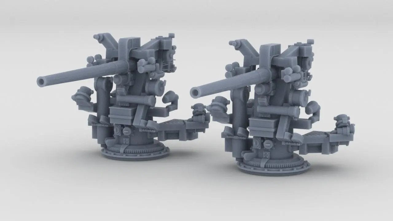 1/250 USN 3-inch 50 Cal. Deck Mount Mk22 Set (2pcs) - distefan 3d print