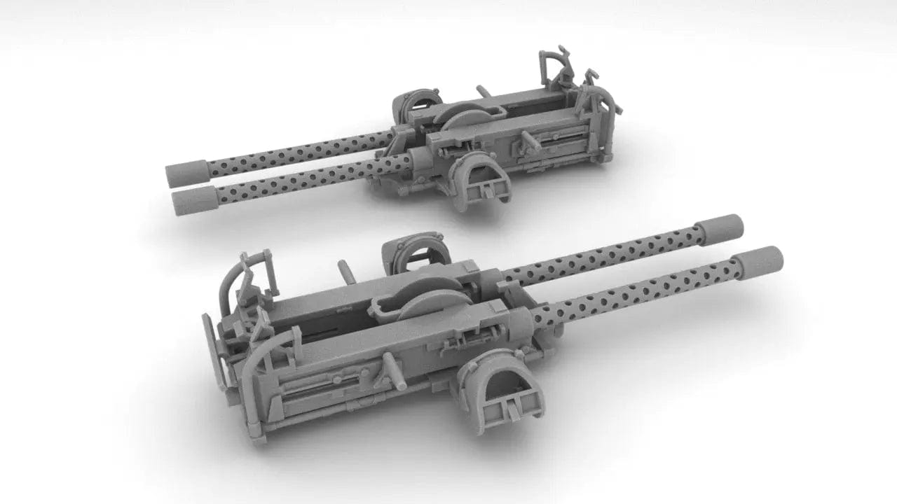 1/29 USN Twin .50-inch Browning M2 MG Set (2pcs) - distefan 3d print