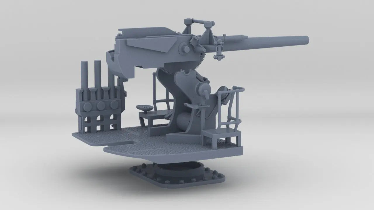 1/30 USN 5-inch 25 (12.7 cm) Deck AA Gun Kit - distefan 3d print