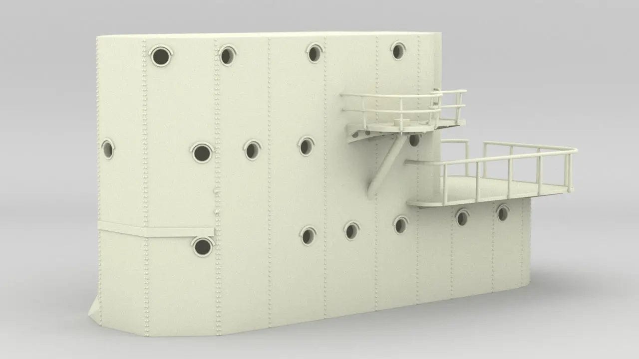 1/30 IJN Akagi Lower Tower - distefan 3d print