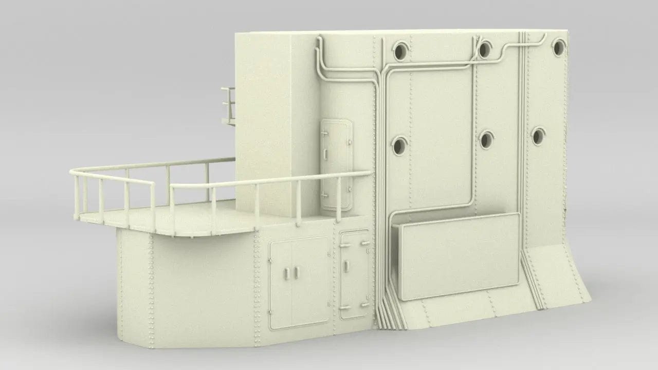 1/30 IJN Akagi Lower Tower - distefan 3d print