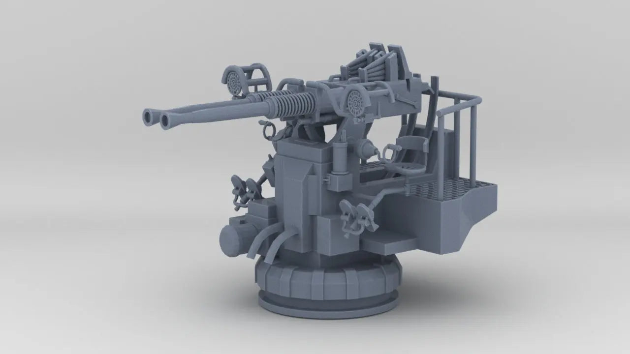 1/30 USN Twin 40mm Bofors Mount - distefan 3d print