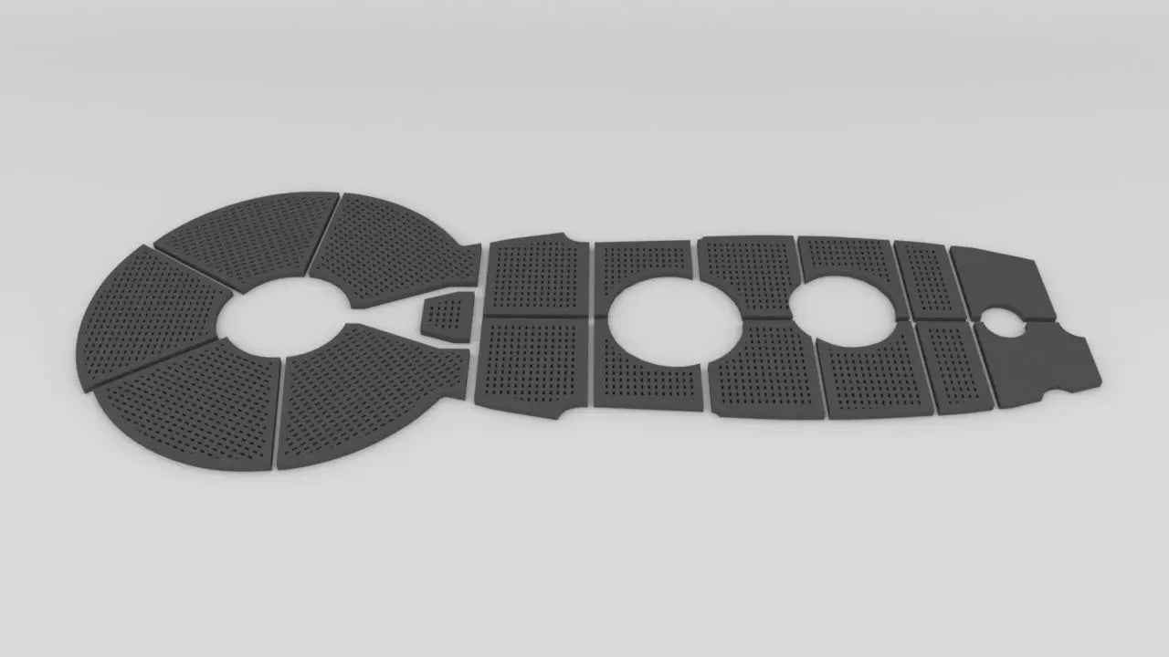 1/32 DKM U-Boot VII/C Conning Tower Deck Panel Set - distefan 3d print