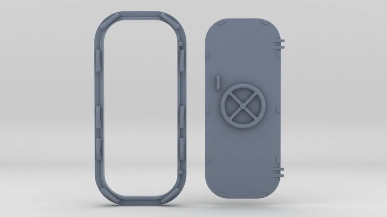 1/32 USN Door Watertight Wheeled w/ Frame R-Side - distefan 3d print