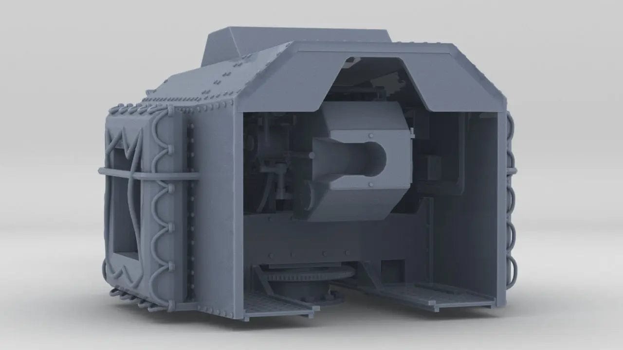 1/32 DKM 15cm/55 (5.9in) TBts KC/36 Single Mount - distefan 3d print