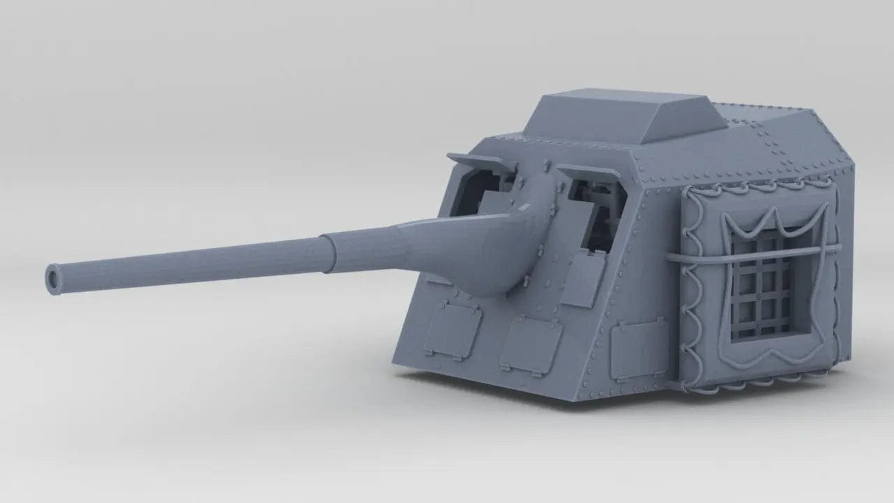 1/32 DKM 15cm/55 (5.9in) TBts KC/36 Single Mount - distefan 3d print