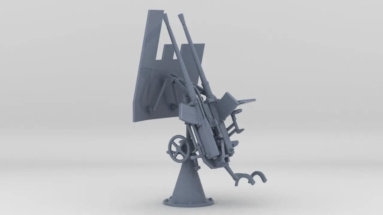 1/32 DKM 20mm C30 Double Flak w/ Shield Elevated - distefan 3d print