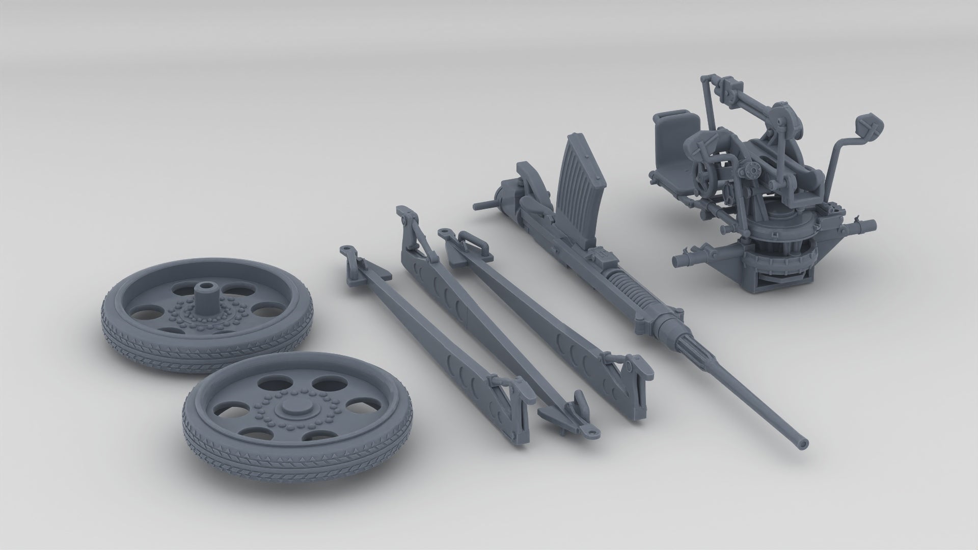 1/32 German 20mm Oerlikon Flak-28 Mount Kit - Resin3Dinteractive