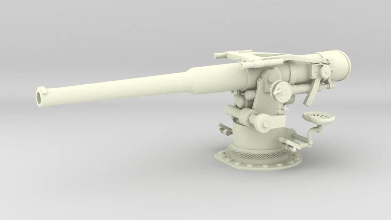 1/32 USN 4 inch 50 (10.2 cm) Sub Deck Gun - distefan 3d print