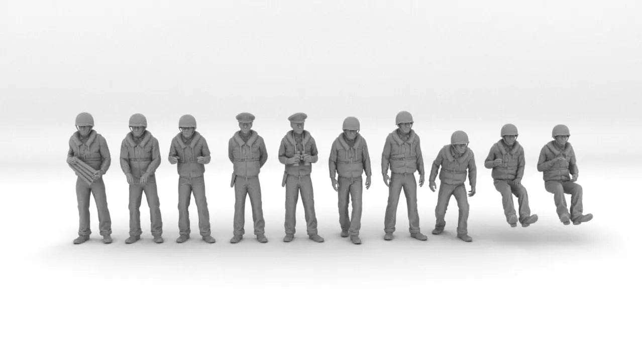 1/32 USN PT Boat 109 Crew Set (10pcs) - distefan 3d print