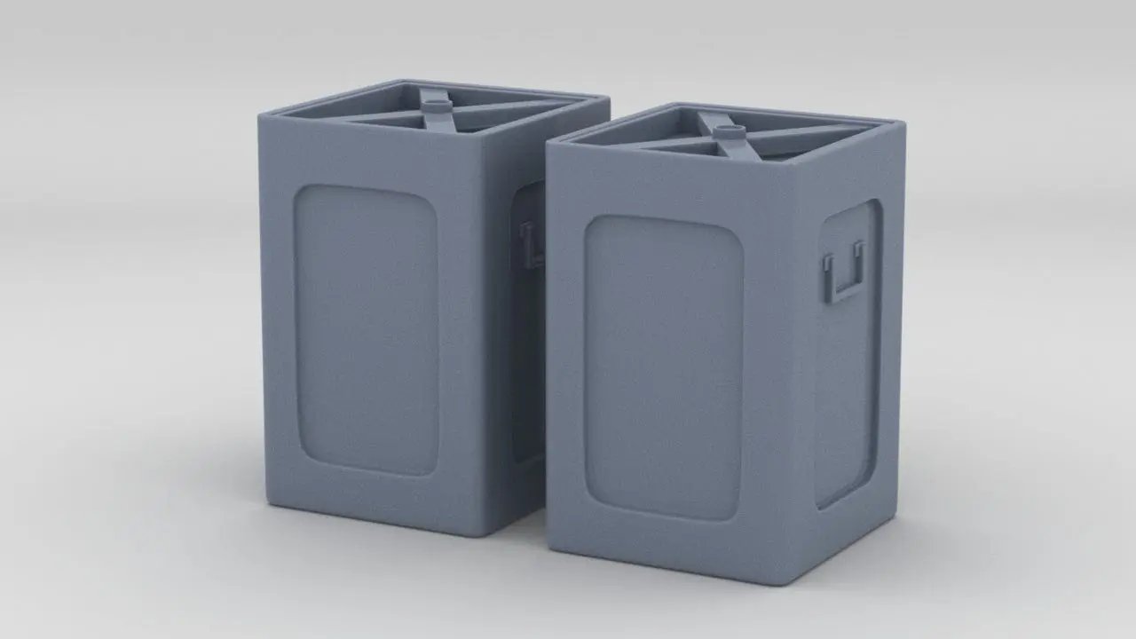 1/35 USN 40mm Twin Bofors Tub Ammo Box Set (2pcs) - distefan 3d