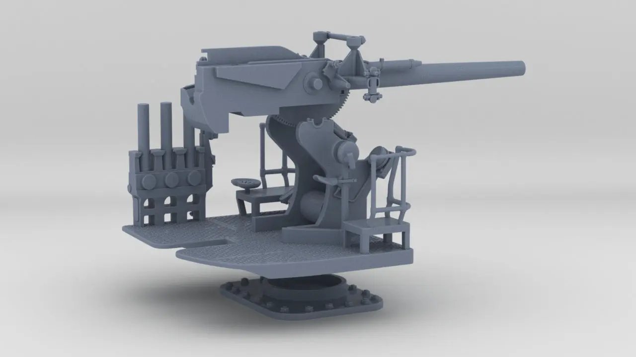 1/35 USN 5-inch 25 (12.7 cm) Deck AA Gun Kit - distefan 3d print
