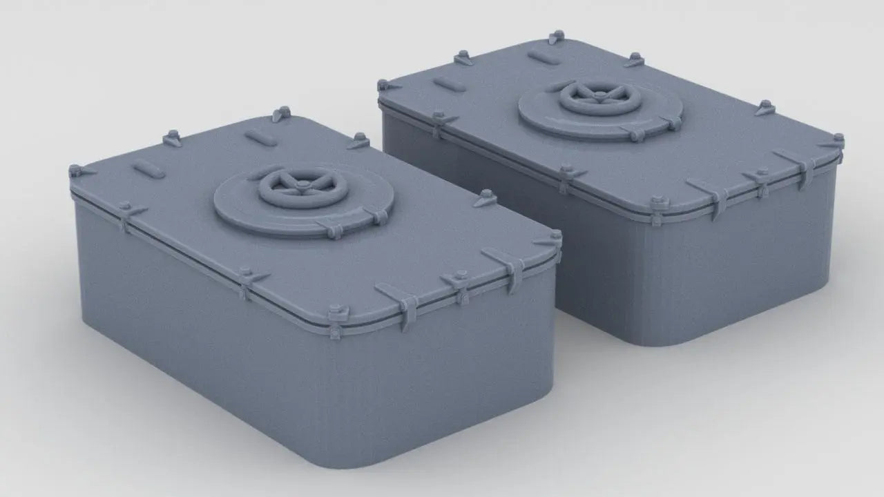 1/35 USN Destroyer Deck Hatches v1 Set (2pcs) - distefan 3d print