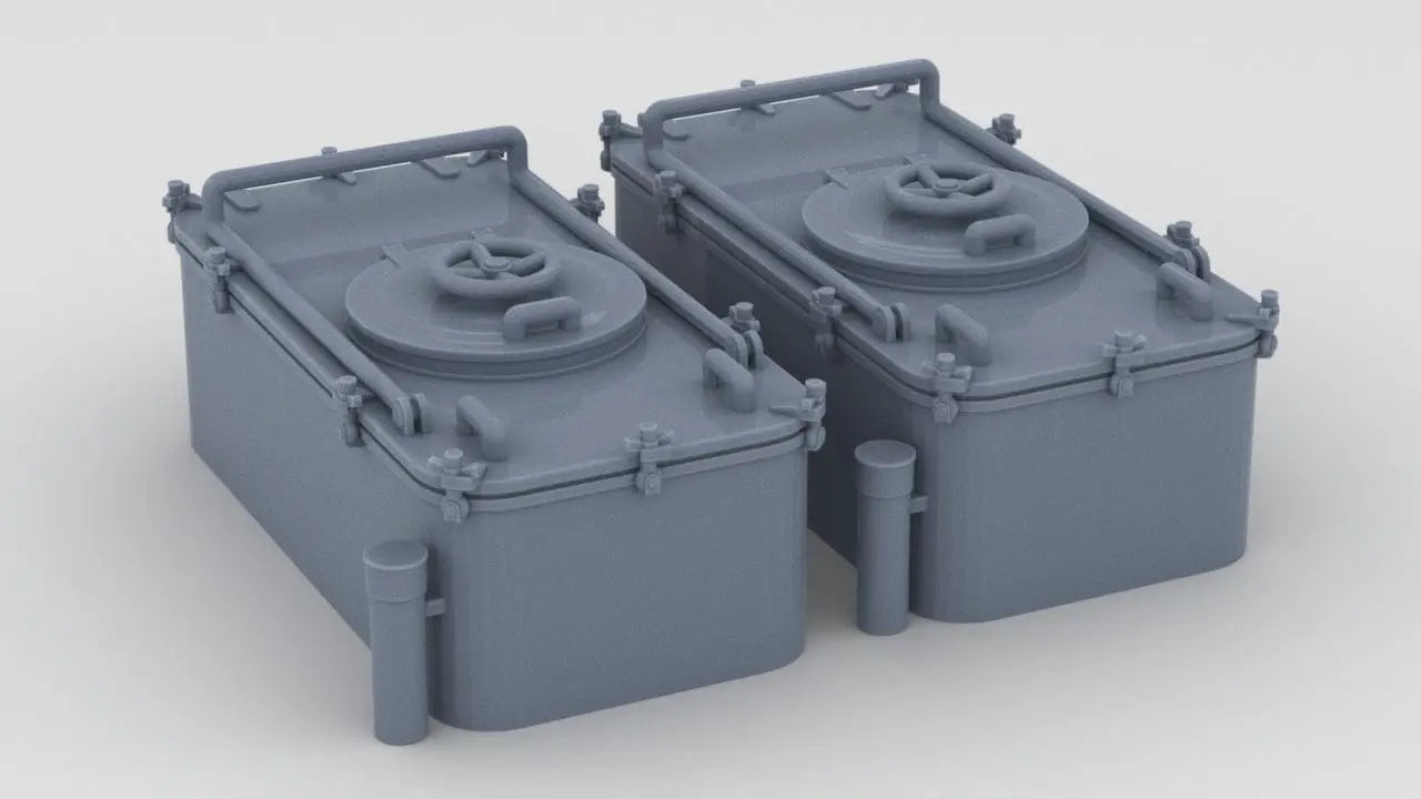 1/35 USN Destroyer Deck Hatches v2 Set (2pcs) - distefan 3d print